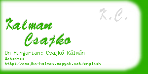 kalman csajko business card
